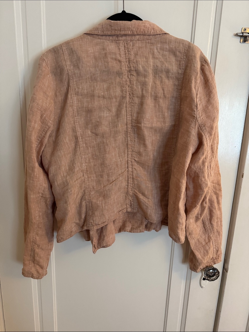 Lou & Grey Blush Pink Linen Moto Jacket - Picture 5 of 8